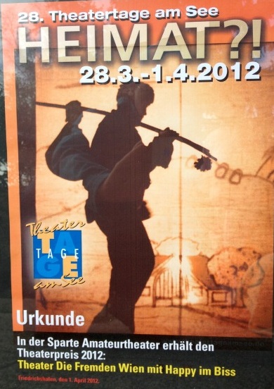 2012 Urkunde Theatertage am See - Friedrichshafen (D)